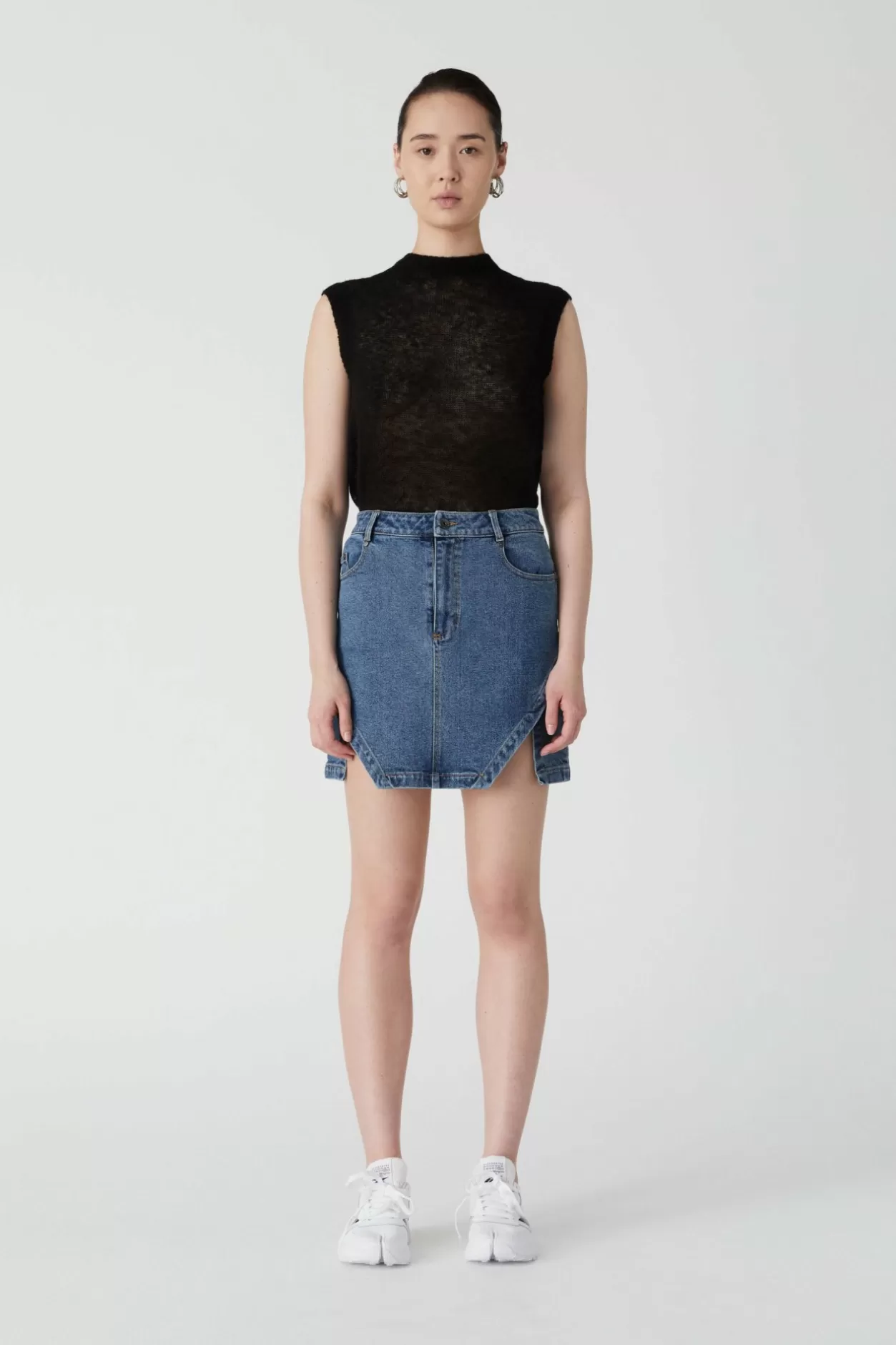 Bottoms*MISHA Arrow Denim Skirt