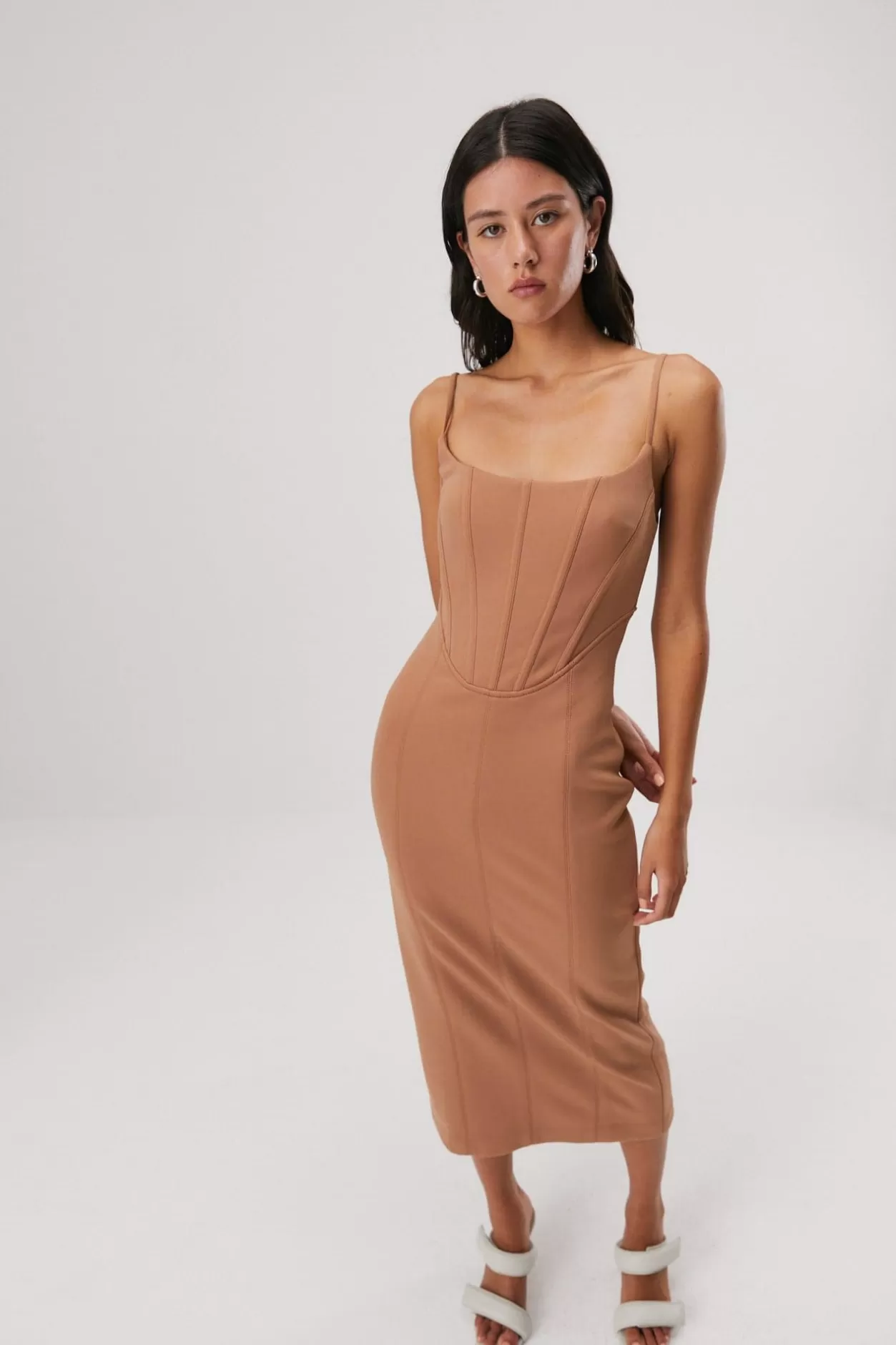 Dresses*MISHA Kori Bonded Crepe Midi Dress